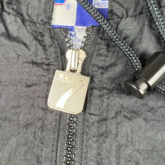 VTG Logo 7 Orlando Magic Jacket Adult Medium Black Full Zip Hooded Windbreaker - Picture 7 of 16